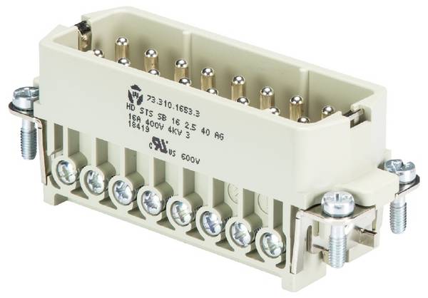 Wieland Electric 73.310.1653.0 zástrčková vložka  Počet kontaktů 16 10 ks