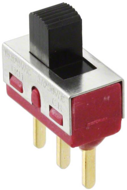 C & K Switches 1101M2S3CGE2 Slide-Switch 1000 Series posuvný přepínač 120 V/AC, 28 V/DC 6 A 1x zap/zap 1 ks Bulk-0
