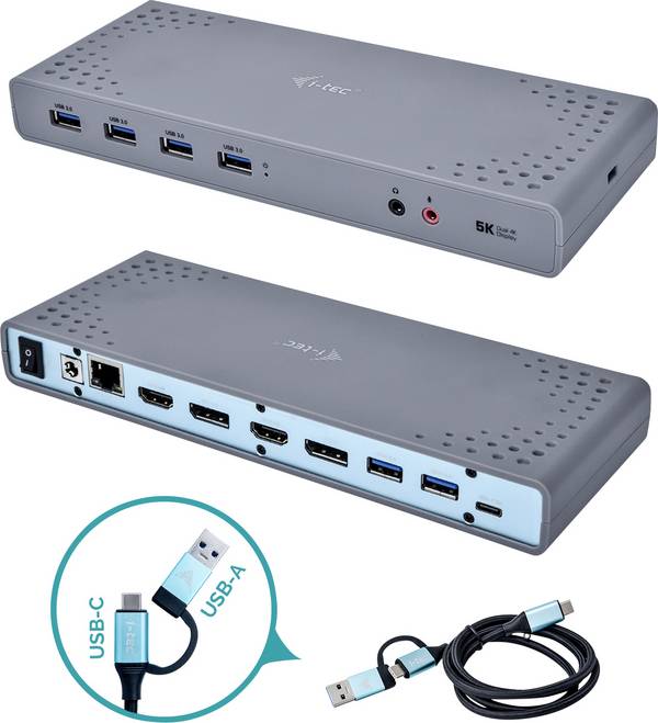 i-tec USB-C® dokovací stanice  I-TEC USB 3.0/USB-C 5K Dualdock