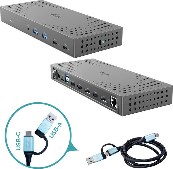 i-tec USB-C® dokovací stanice  I-TEC USB3.0/USB-C/TB 3x4K Dock G2 PD100