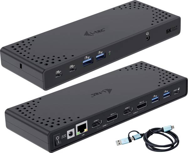 i-tec USB-C® dokovací stanice  I-TEC USB3.0/USB-C/Thunderbolt DualDS+PD