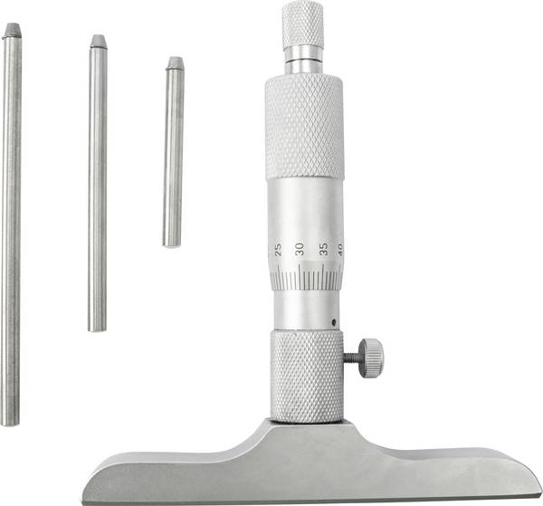 Dasqua  4611-8115 Hloubkový mikrometr  s kontrolním měřítkem 0 - 75 mm  DIN 863