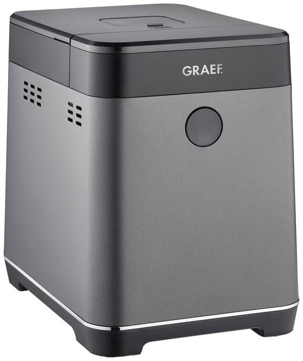 Graef BA806EU domácí pekárna, nepřilnavý povlak, funkce časovače, 750 g, Železná slída (hedvábný mat), šedá, BA806EU