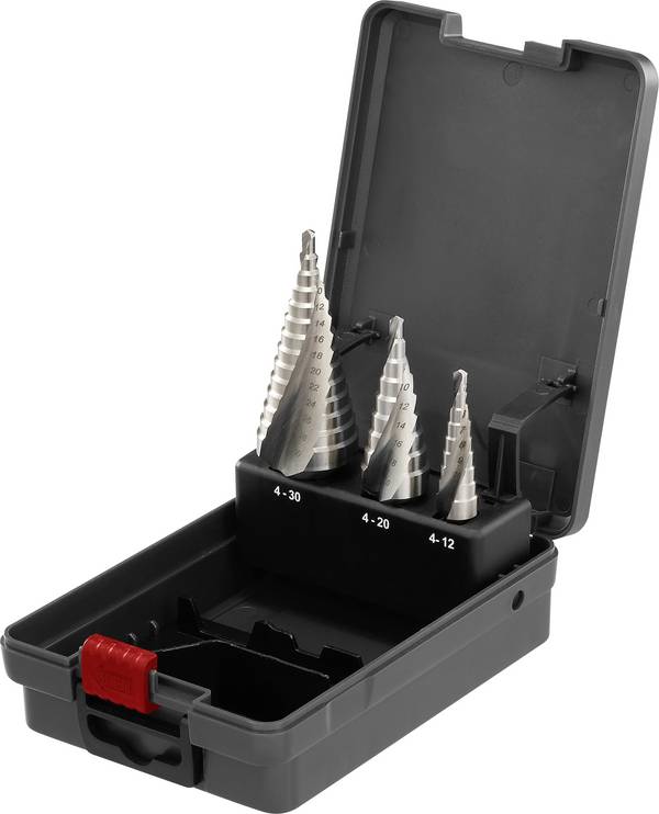 TOOLCRAFT TO-9913149 HSS stupňovitý vrták 1 sada