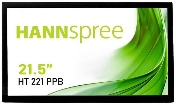 Hannspree HT 221 PPB dotykový monitor Energetická třída (EEK2021): D (A - G)  54.6 cm (21.5 palec) 1920 x 1080 Pixel 16:9 4 ms VGA, HDMI™, DisplayPort, USB 3.0, na sluchátka (jack 3,5 mm) VA LED