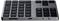 Stříbrná numerická klávesnice s černými klávesami, zeleným podsvícením a USB-C portem na levé straně.