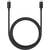 Černý Thunderbolt 4 kabel se dvěma USB-C konektory. Text 'Satechi' na jednom konektoru a symbol blesku na druhém.