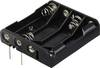 TRU COMPONENTS TC-13220588 bateriový držák 4x AAA póly kontaktu (d x š x v) 52 x 49 x 13 mm