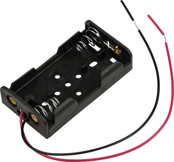 TRU COMPONENTS TC-13220616 bateriový držák 2x AA kabel (d x š x v) 60 x 33 x 14.6 mm