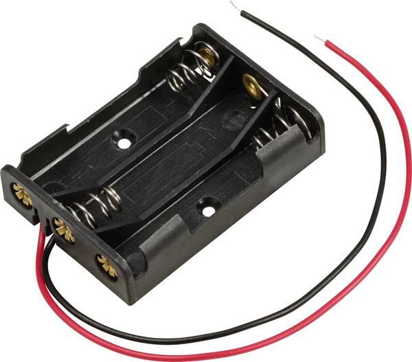 TRU COMPONENTS TC-13220668 bateriový držák 3x AAA kabel (d x š x v) 51 x 35 x 12 mm