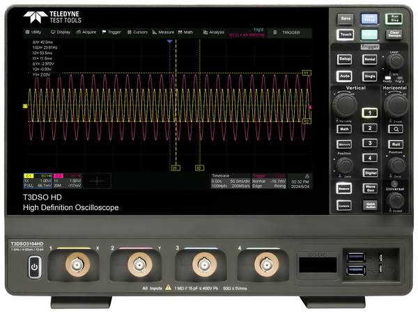 Teledyne LeCroy T3DSO3034HD PROMO1 digitální osciloskop 350 MHz, 4kanálový, 4 GSa/s, 400 Mpts, 12 Bit, 1 ks, T3DSO3034HD PROMO1