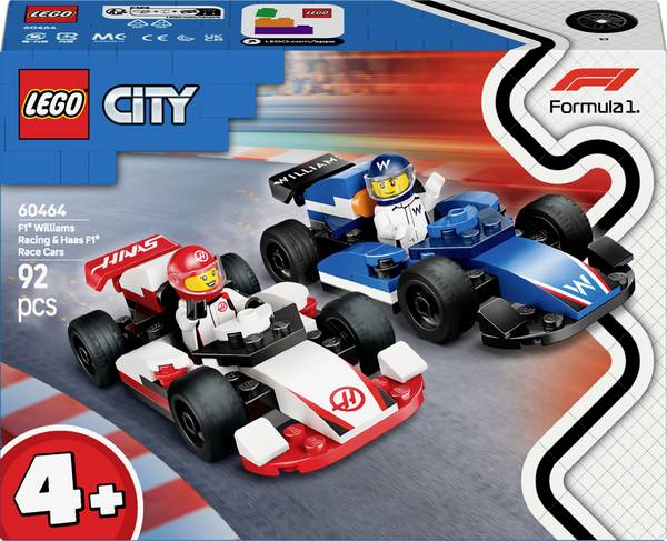 60464 LEGO® CITY F1® Williams Racing a Haas F1® závodní auta