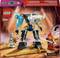 LEGO Ninjago sada 71827 s robustním mechem, dvěma minifigurkami a dvěma zlatými meči před fantastickým pozadím.