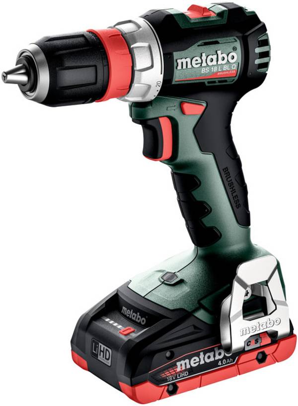 Metabo BS 18 L BL Q aku vrtací šroubovák, 18 V, 4 Ah Li-Ion vč. 2x aku, bezkartáčové, kufřík, vč. nabíječky, vč. příslušenství, 613156800