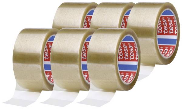 tesa tesapack PP 4195 04195-00000-04 balicí lepicí páska tesapack® 4195 transparentní (d x š) 66 m x 50 mm 6 ks
