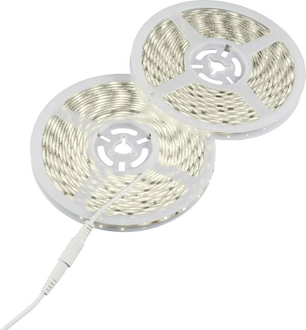 Sygonix  SY-6613008 Kompletní sada LED pásku  zástrčky/zásuvka 12 V/DC 10 m denní bílá  1 ks