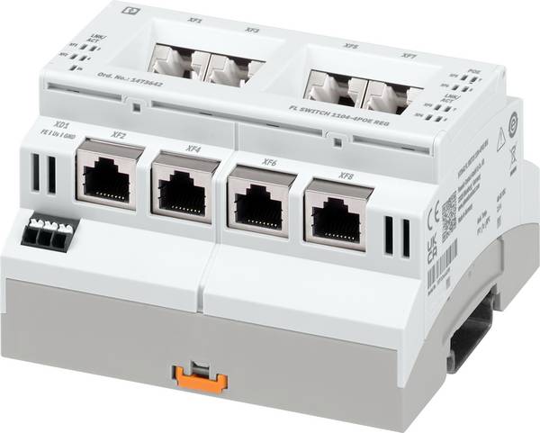Phoenix Contact 1473642 FL SWITCH 1104-4POE REG průmyslový ethernetový switch 4x4 porty  funkce PoE