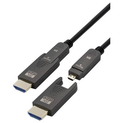 HDMI kabel pro 8K ultra-vysoké rozlišení videopřenos s displejem a mikro adaptérovými konektory, vhodný pro různá zařízení.