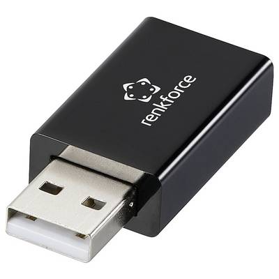Černý USB Wi-Fi adaptér značky Renkforce. Používá se k připojení počítače k bezdrátové síti.