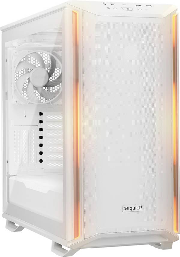 BeQuiet DARK BASE 701 White midi tower PC skříň  bílá 3 předinstalované ventilátory, boční okno