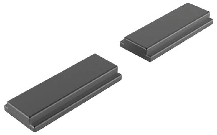 Dva obdélníkové ploché magnetické adaptéry vedle sebe na bílém pozadí.