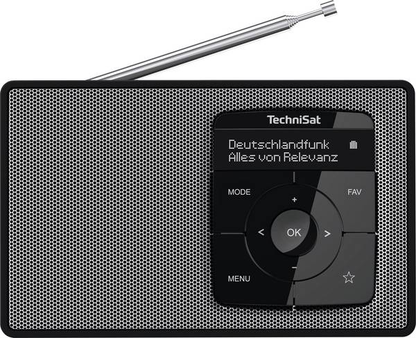 TechniSat DIGITRADIO 2 0000/3910 stolní rádio, DAB+, FM, DAB+, FM, Bluetooth, funkce alarmu, černá/stříbrná