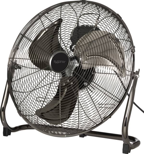 Sygonix  podlahový ventilátor  120 W (Ø x v) 540 mm x 540 mm černá