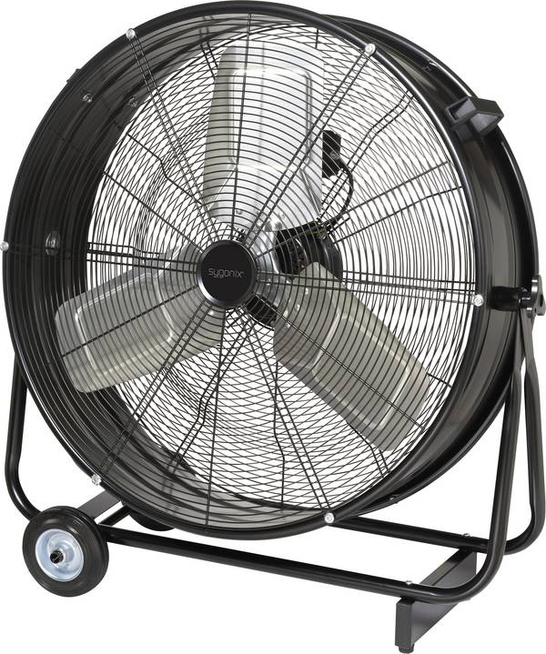 Sygonix  podlahový ventilátor  330 W (Ø x v) 745 mm x 776 mm černá natáčecí