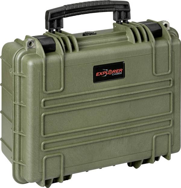 Explorer Cases 3818HL.G green with pick & pluck foam outdoorový kufřík, (š x v x h) 38 x 27 x 18 cm, olivově zelená , 3818HL.G