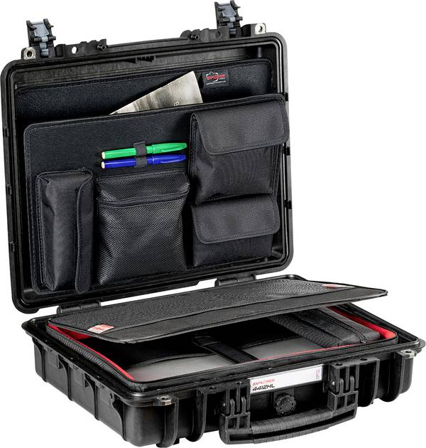 Explorer Cases 4412HL.B C black with notebook bag  BAG PC-44 outdoorový kufřík, (š x v x h) 45 x 35 x 13 cm, černá, 4412HL.B C