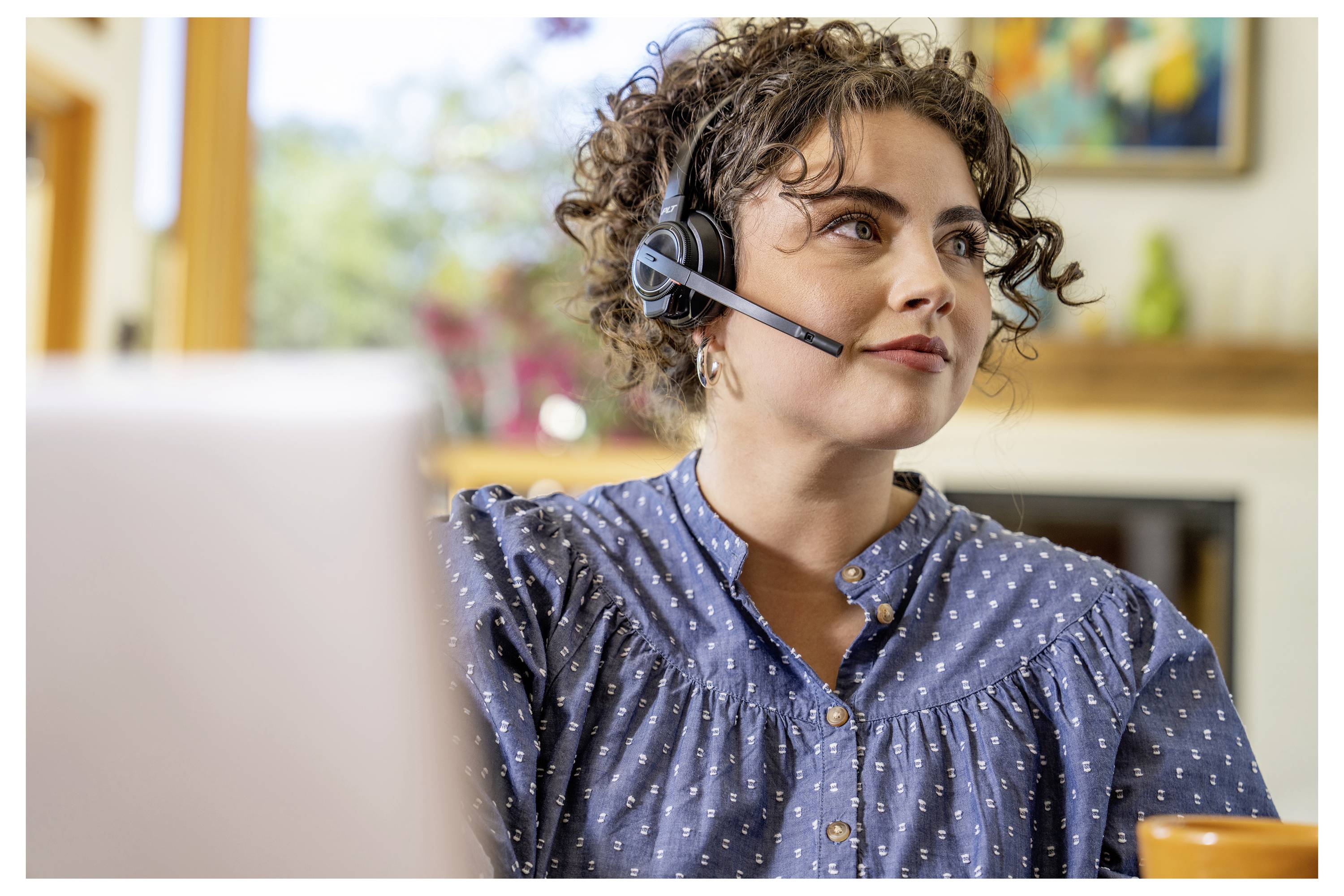 HP Poly Savi 8210-UC Headset otevřená (On Ear) DECT, Bluetooth® stereo černá Potlačení hluku headset, regulace hlasitost-3