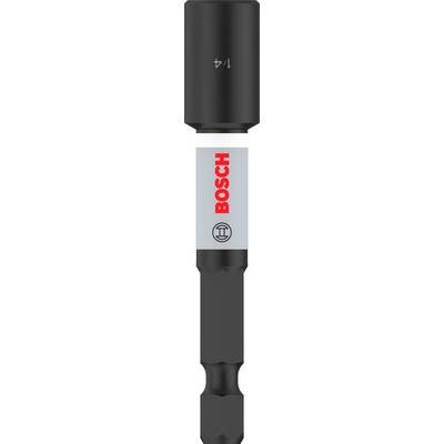 Černý bit Bosch pro šroubovák se stříbrným dříkem, červeným logem Bosch a nápisem '1/4'. Vhodný pro elektrické nářadí.