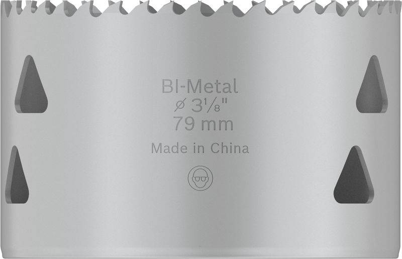 Děrová pila z bimetalu, průměr 79 mm, vyrobeno v Číně.