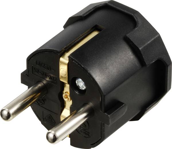 Sygonix SY-6629386 zástrčka polypropylen (PP)  250 V/AC černá
