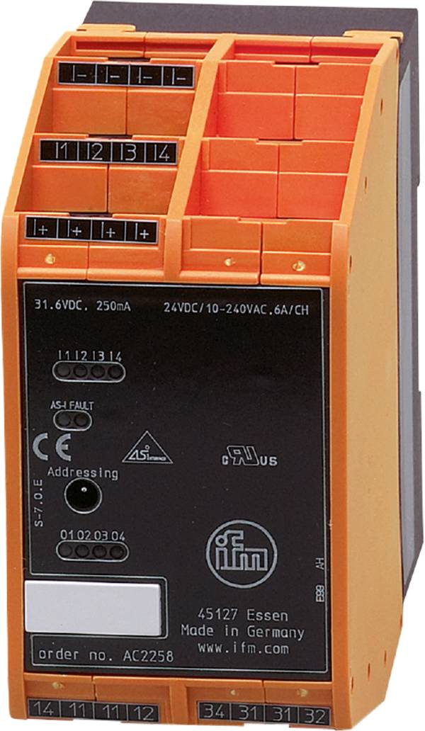 ifm Electronic AC2258 AC2258 I/O modul Počet digitálních vstupů: 4 Počet reléových výstupů: 4