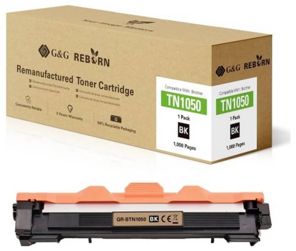 G&G Toner náhradní Brother TN-1050 kompatibilní  černá 1000 Seiten Reborn remanufactured 21218