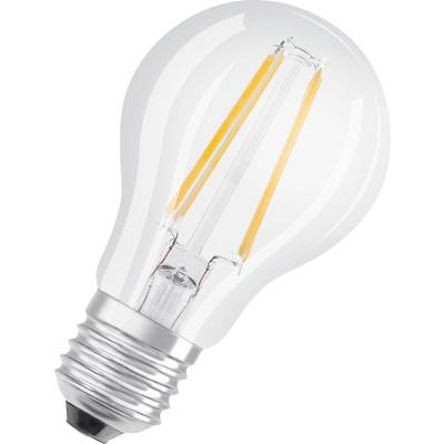 LED žárovka ve stylu viditelného vlákna, vyzařující teplé světlo. Energeticky úsporná alternativa k tradičním žárovkám.