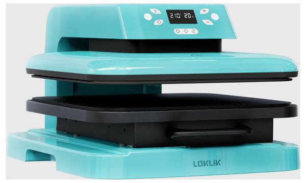 Loklik Auto Heat Press termotransférový lis pro potisk látky  tyrkysová