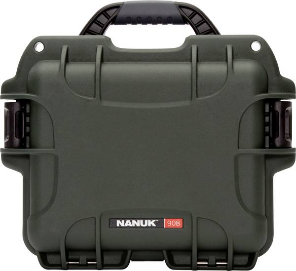 NANUK Mod. 908 Transportní kufřík, (š x v x h) 241 x 190 x 190 mm, armádní zelená , 908-0006