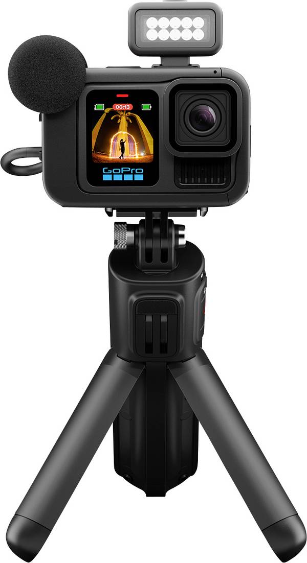 GoPro HERO13 Black Creator Edition Sportovní outdoorová kamera 5,3 K, 4K, 2,7K, Full HD, Bluetooth, duální displej, dotyková obrazovka, odolné proti prachu, odolné proti vodě, Wi-Fi, časová prodleva, stabilizace obrazu, zpomalený pohyb, vč. stativu