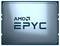 Procesor s nápisem 'AMD EPYC' tmavým písmem na kovovém pozadí.