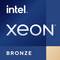 Logo procesoru Intel Xeon Bronze zobrazující nápis Intel nahoře, "Xeon" uprostřed a "Bronze" dole na modrém pozadí.