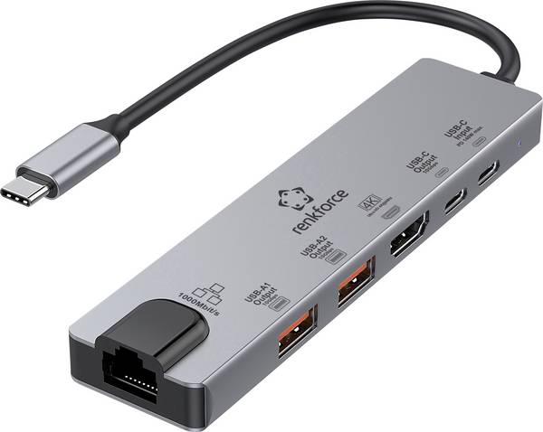 <br>  Renkforce<br>  USB-C® dokovací stanice<br>  <br>  RF-USBH-550<br>  Vhodné pro značky (dokovací stanice pro notebook): Acer, Apple, Asus, Dell, HP, Huawei, Lenovo, Microsoft, Samsung<br>  vč. funkce nabíjení, napájení USB-C®<br>