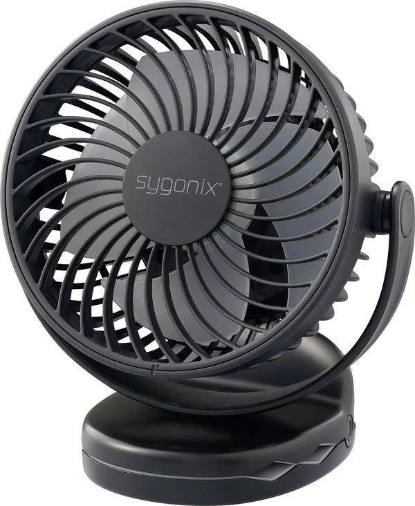 Sygonix  Akumulátorový ventilátor  4 W  černá s aku