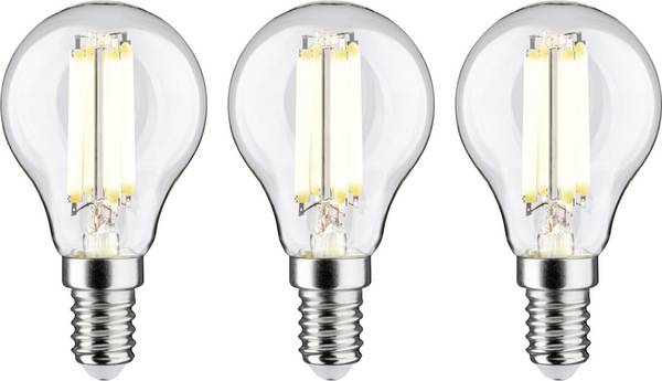Paulmann 29200 LED Energetická třída (EEK2021) A (A - G) E14 kapkový tvar 2.5 W teplá bílá (Ø x v) 45 mm x 82 mm  3 ks