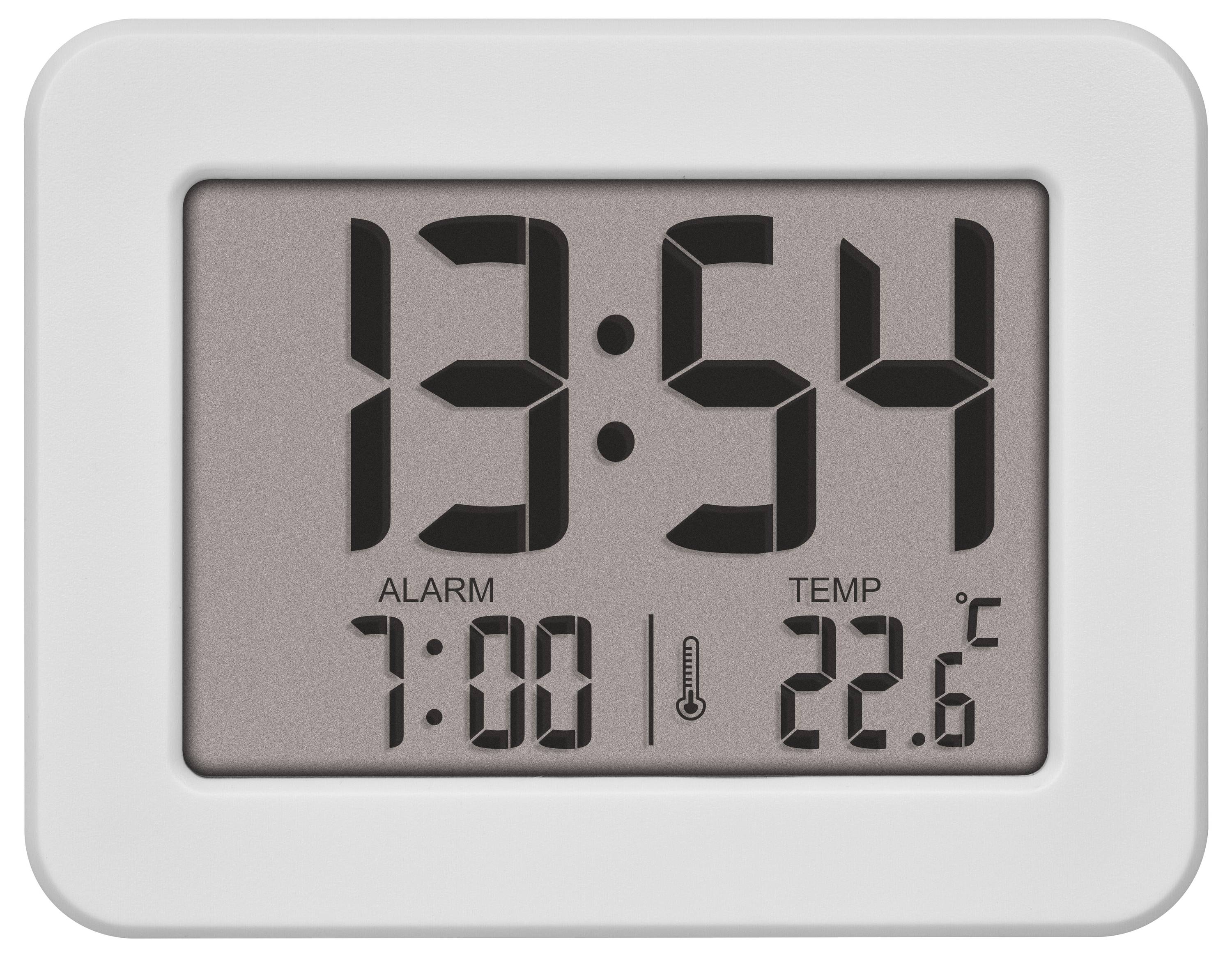 Digitální hodiny ukazují '13:54', budík je nastaven na '7:00', teplota je '22,6°C'.