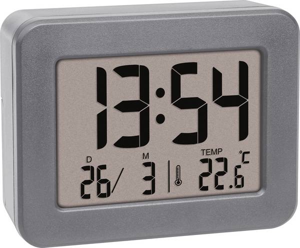TFA Dostmann  60.2044.10  Quartz  budík  šedá  časů buzení 1