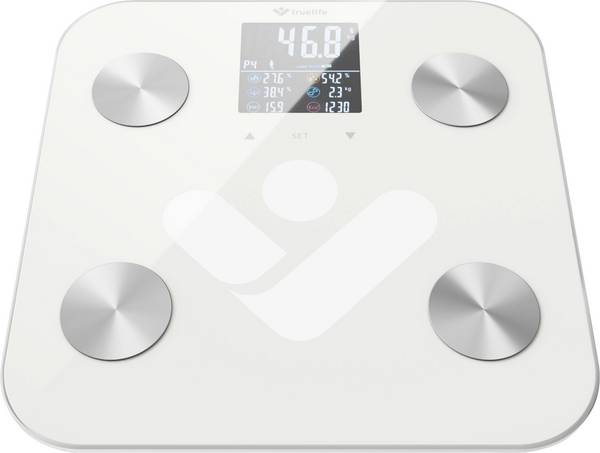 truelife FitScale W6 BT Osobní váha TLFSW6BT digitální Max. váživost=180 kg bílá, šedá s Bluetooth
