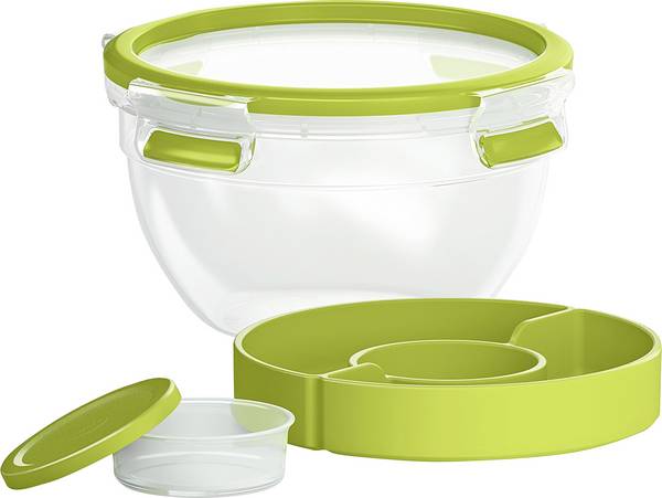 Emsa Clip & Go Svačinový box 1 l  plast S víkem, vhodné do myčky transparentní, zelená 518097