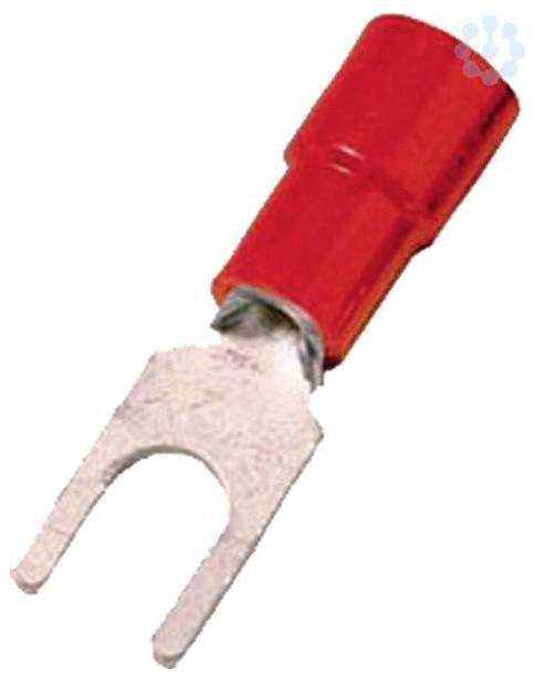 Intercable 180845 vidlicové kabelové oko 0.50 mm² 1.00 mm² částečná izolace červená 1 ks Piece-0